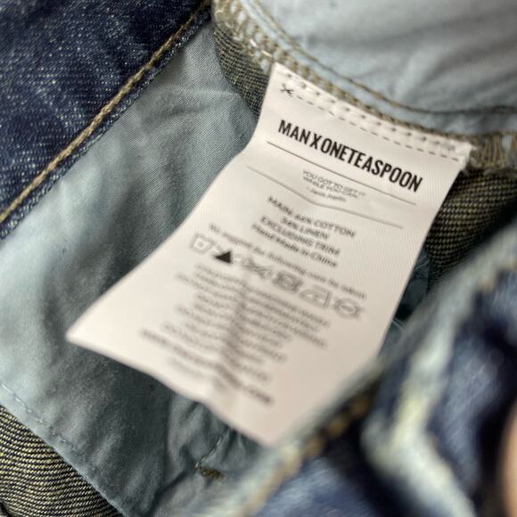 Man X One Teaspoon Mr Browns Jeans Indigo Men's 32 Regular NWT - Picture 7 of 9